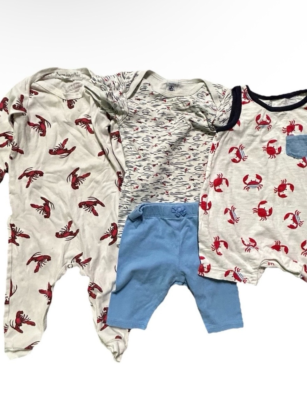 Baby Summer Clothing Lobster Crabs Romper Petit Bateau Gap Size 3-6 Months